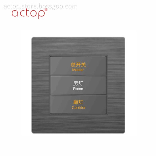 Electrical wall switch two gang wall lighting switch